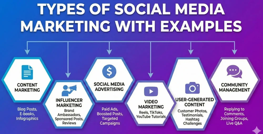 Types of Social Media Marketing with Examples: A Real-World Guide
