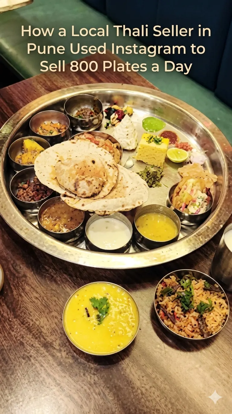 How a Local Thali Seller in Pune Used Instagram to Sell 800 Plates a Day